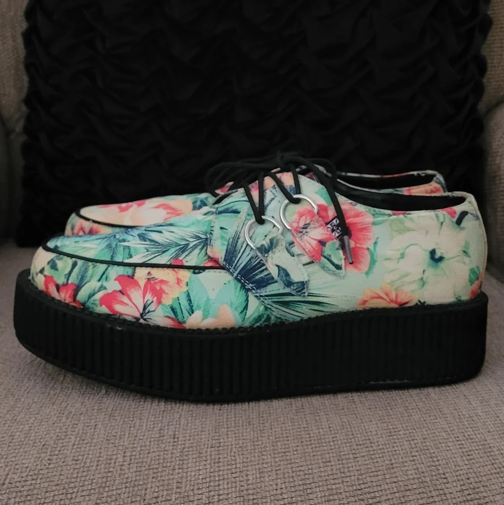 TUK MONDO TROPICAL PRINT MINT GREEN UNISEX CREEPERS